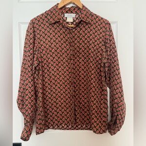 Vintage 100% Silk Paisley Shirt